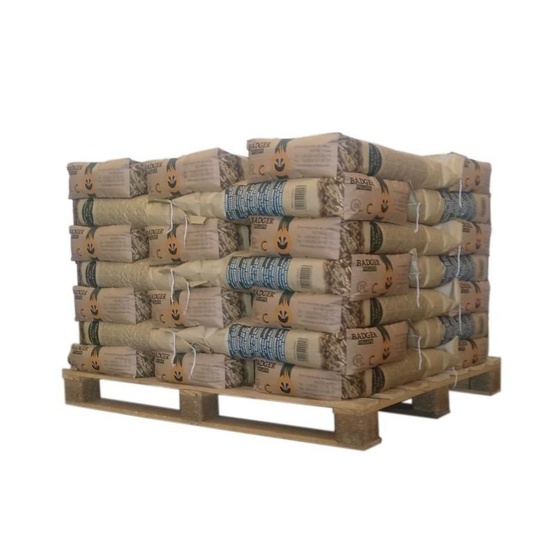 Pellet BADGER – 1/2 Palette de 35 Sacs de 15 KG